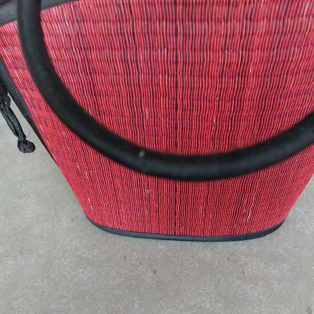 ❤️Large Red Handwoven Handbag - Picture 5 of 7